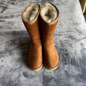 Pawj Tall Chestnut Vegan Fur Boots